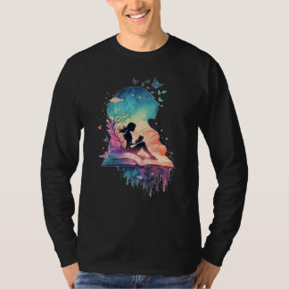 Celestial Fairy Reading Book Fantasy Novel Book T Shirt
