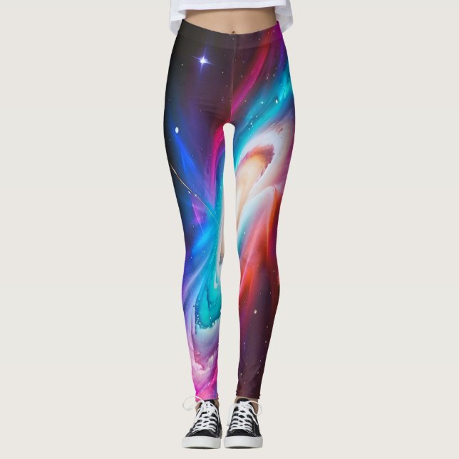 Celestial Fantasy Black Hål Leggings (Framsida)