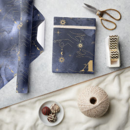 Celestial firande Tarot Card Hand Astrologer Presentpapper