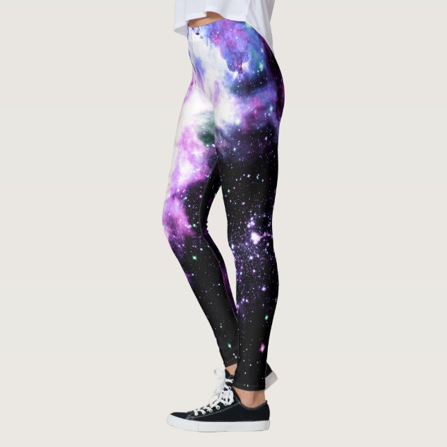 Celestial Fireworks Lila Gnista Leggings (Vänster)