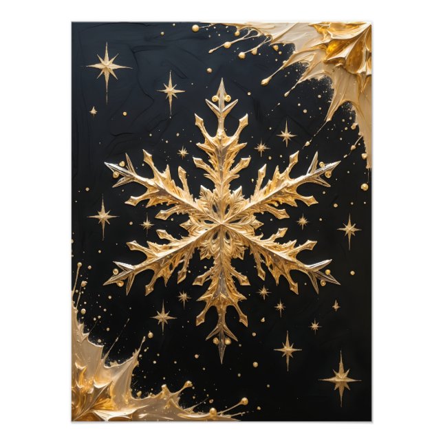 Celestial Flake – Baroque Winter Glamour Fototryck (Framsidan)