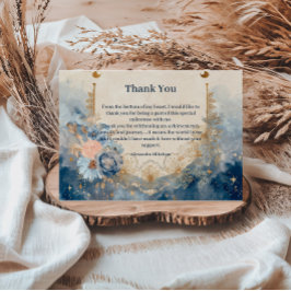 Celestial Floral Art Nouveau Sweet Sixteen Tack Kort