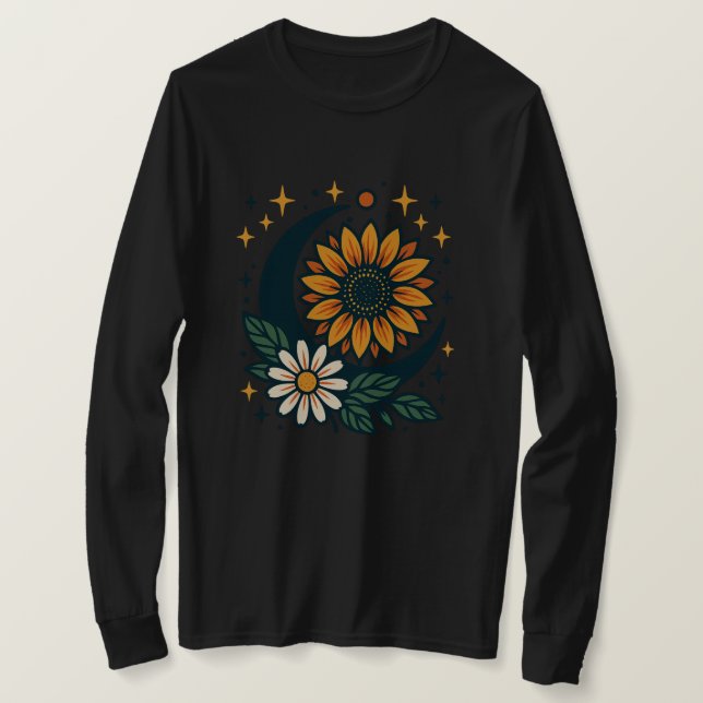 Celestial Flower Long Sleeve T-Shirt (Design framsida)