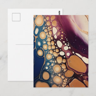 Celestial Fluid Marmor i Midnight Gold Vykort