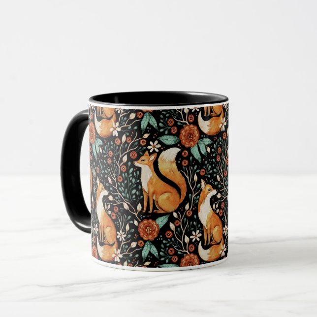 Celestial Fox in a Starry Night Sky Mugg (Framsida vänster)