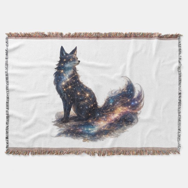 Celestial Fox | Kosmisk Fantasidjur Filt (Framsidan)