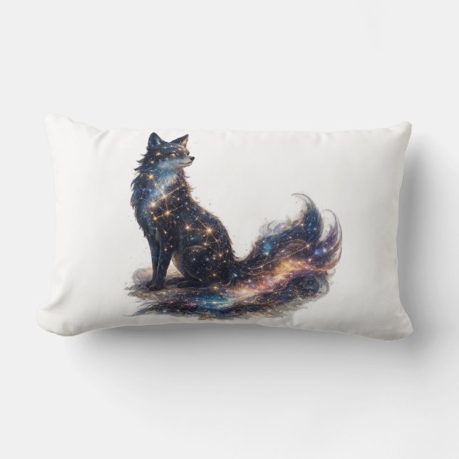 Celestial Fox | Kosmisk Fantasidjur Lumbarkudde (Framsida)