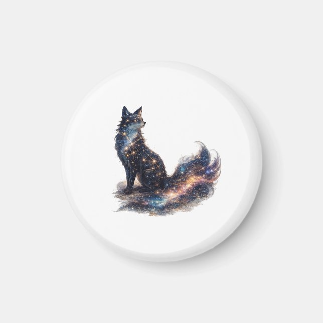 Celestial Fox | Kosmisk Fantasidjur Magnet (Framsidan)