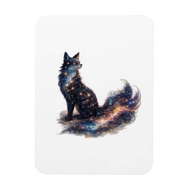 Celestial Fox | Kosmisk Fantasidjur Magnet (Vertikal)