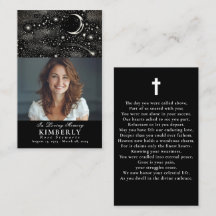 Celestial Funeral Memorial Prayer Foto Card