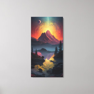 Celestial Fusion: Sretcherade Kanvastryck av Lekro