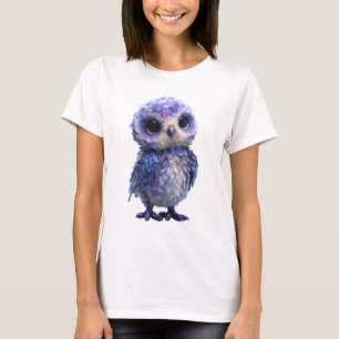 Celestial Galax Gnistrande Baby Uggla Kvinnor T Shirt