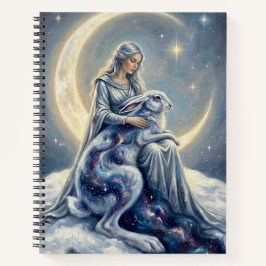 Celestial Galax Hare Mån Gudinnan Fantasy Konst