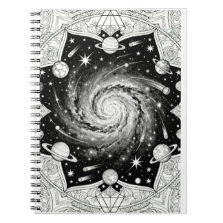 Celestial Galax Mandala Konsttryck | Kosmisk Vägg Anteckningsbok