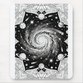 Celestial Galax Mandala Konsttryck | Kosmisk Vägg Musmatta