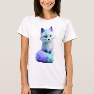 Celestial Galaxy Arktisk Räv Kvinnor T Shirt