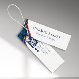 Celestial Galaxy Business Scan QR Social hängMärkr Litet Visitkort