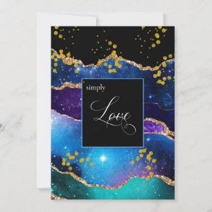 *~* Celestial Galaxy Cosmos Space Nebula Bröllop Inbjudningar