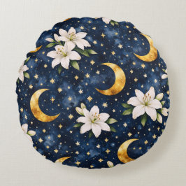 Celestial Galaxy Mother's Day Round Throw Pillow Rund Kudde