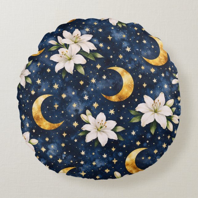 Celestial Galaxy Mother's Day Round Throw Pillow Rund Kudde (Framsidan)