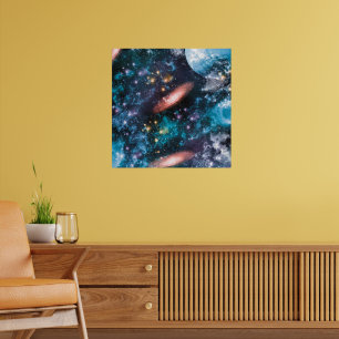 Celestial Galaxy Nebula Planet Hubble Photo Poster