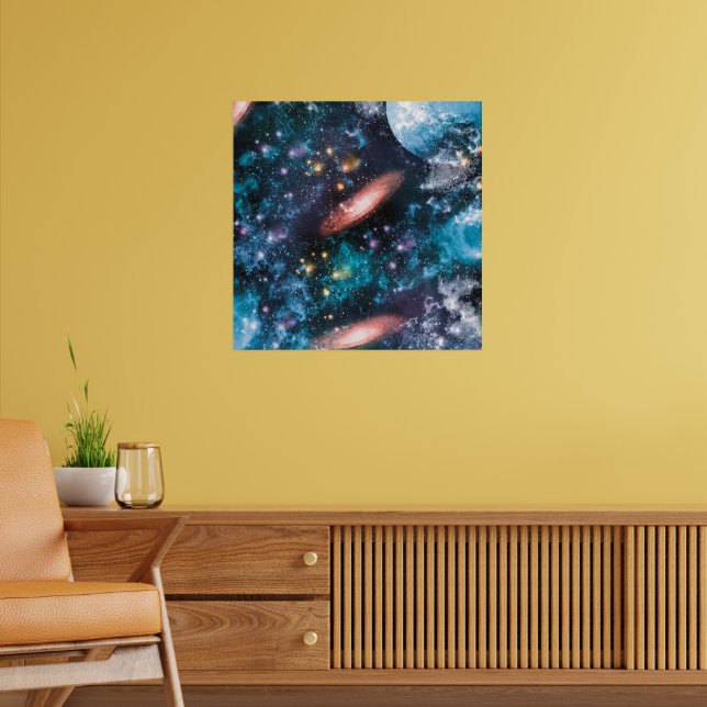 Celestial Galaxy Nebula Planet Hubble Photo Poster (Vardagsrum 2)