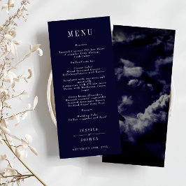 Celestial Galaxy Night Himlar Navy Blue Midinner Meny