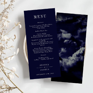 Celestial Galaxy Night Himlar Navy Blue Midinner Meny