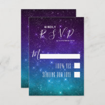 Celestial Galaxy Night Himlar Stars Bröllop