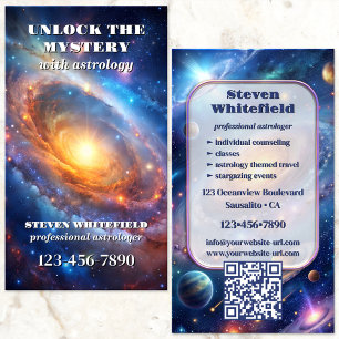 Celestial Galaxy Professionell Astrolog Visitkort