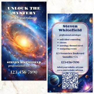 Celestial Galaxy Professionell Astrolog Visitkort