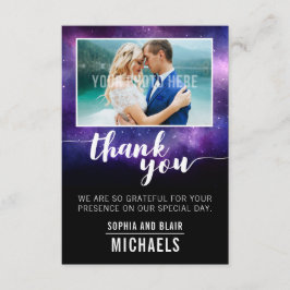 Celestial Galaxy Stars Bröllop Tack Photo