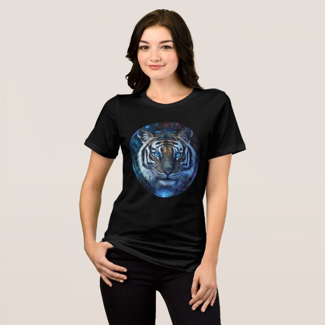 Celestial Galaxy Tiger Art Print T Shirt (Framsida Full)