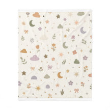 Celestial Garden Unisex Babytäcke | Boho Jordnära
