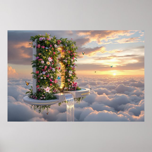 Celestial Garden: Where Waters Meet the Sky Poster (Framsidan)