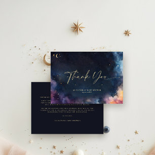 Celestial Gift Stars Cosmic Galaxy Midnight Blue Tack Kort