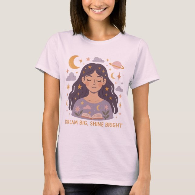 Celestial Girl Graphic Tee - Dreamy Himmel Aesthet (Framsida)