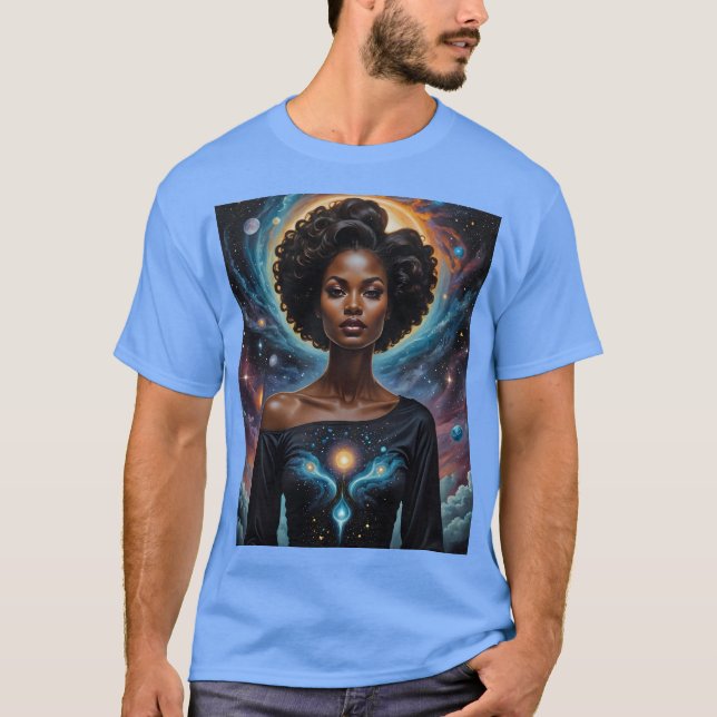 Celestial Goddess Galaxy Energy Shirt T (Framsida)