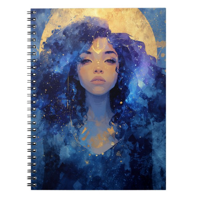 Celestial Goddess Notebook  Anteckningsbok (Framsidan)