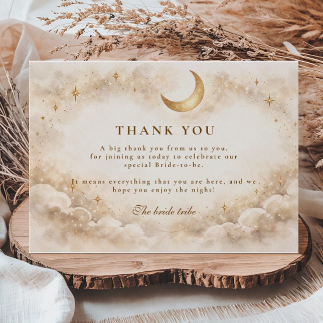 Celestial Gold Arch Bridal Shower Tack Kort (Skapare uppladdad)