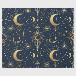 Celestial Gold Wrapping Paper Presentpapper
