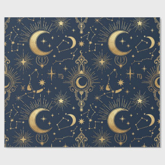 Celestial Gold Wrapping Paper Presentpapper