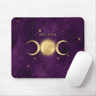 Celestial Golden Triple Måne Lila Monogram Musmatta