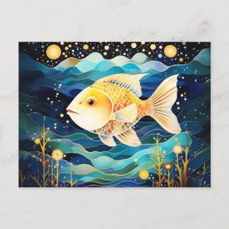 Celestial Goldfish Vykort