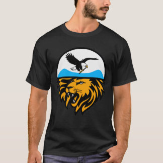 Celestial Guardian: Eagle och Lejon Emblem T Shirt
