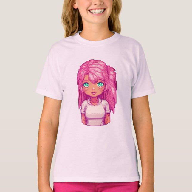 Celestial Guardian rosa Girl T Shirt (Framsida)