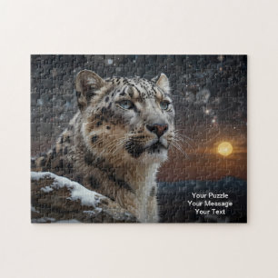 Celestial Guardian - Snö Leopard Pussel
