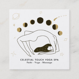 *~* Celestial gudinna + faser av Måne-kvinnan Fyrkantigt Visitkort