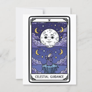 Celestial Guidance - Witch tittar i måne Vykort