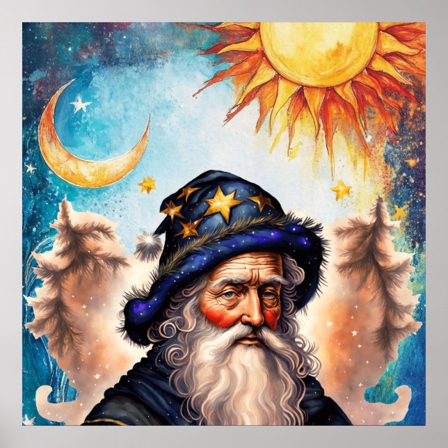 Celestial-guiden Sol och Måne Poster (Framsidan)